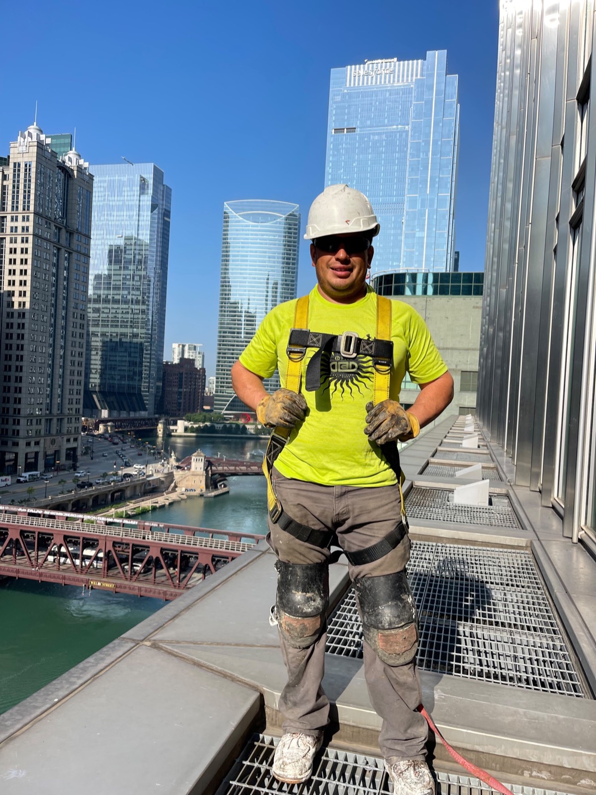 Jorge Rugerio - Owner of Rugerio's Roofing on job site